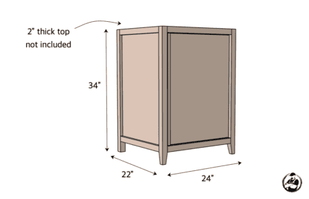 24in Bathroom Vanity Base » Rogue Engineer