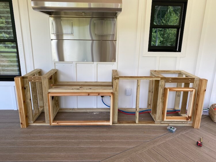 Outdoor kitchen 2025 framing plans