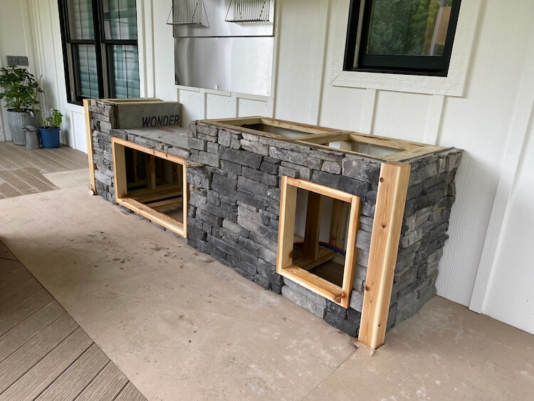 DIY Outdoor Kitchen with Grill and Sink 2