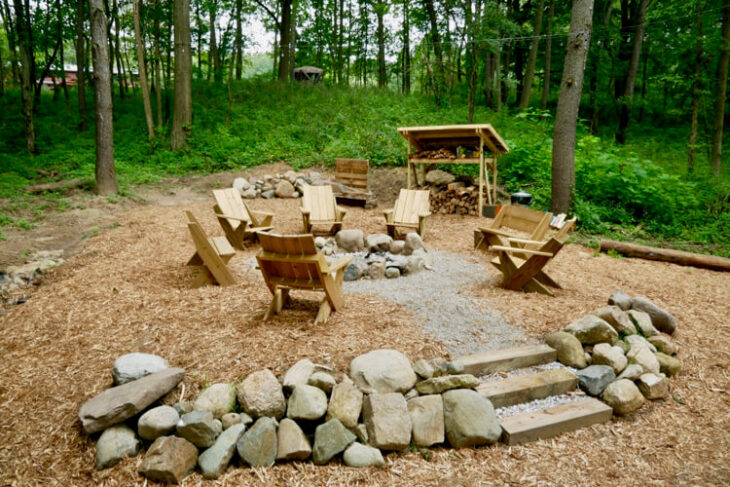 Fire Pit Makeover Rogue Engineer, Pea Gravel Fire Pit Seating Area