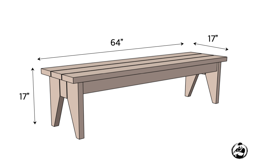 DIY Outdoor Bench Plans Dimensions