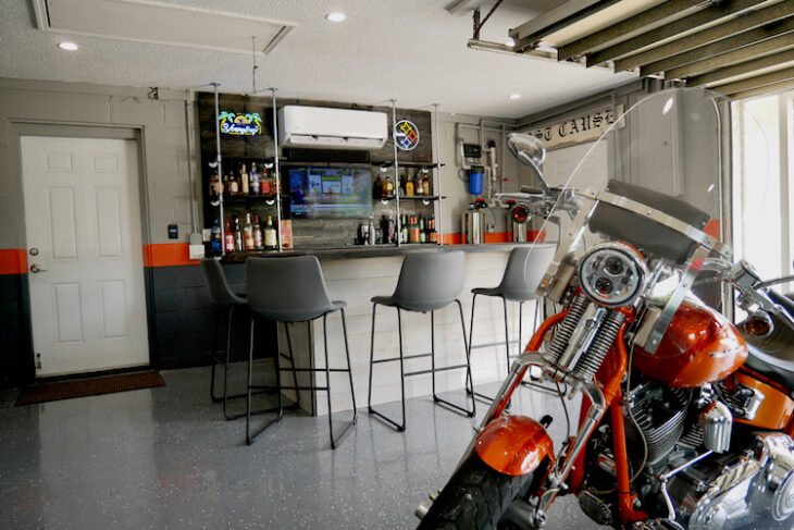 Motorcycle Man Cave Garage Bar, Garage Ideas For Guys