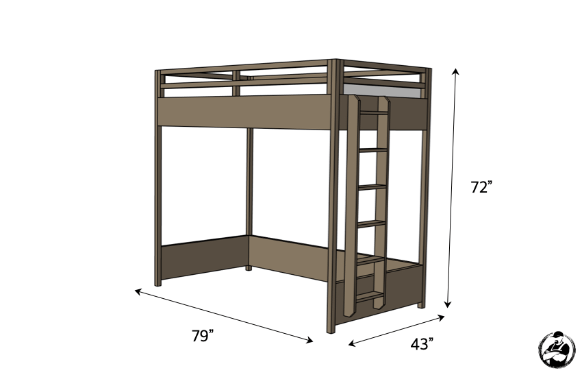 DIY Twin Loft Bed Plans Dimensions