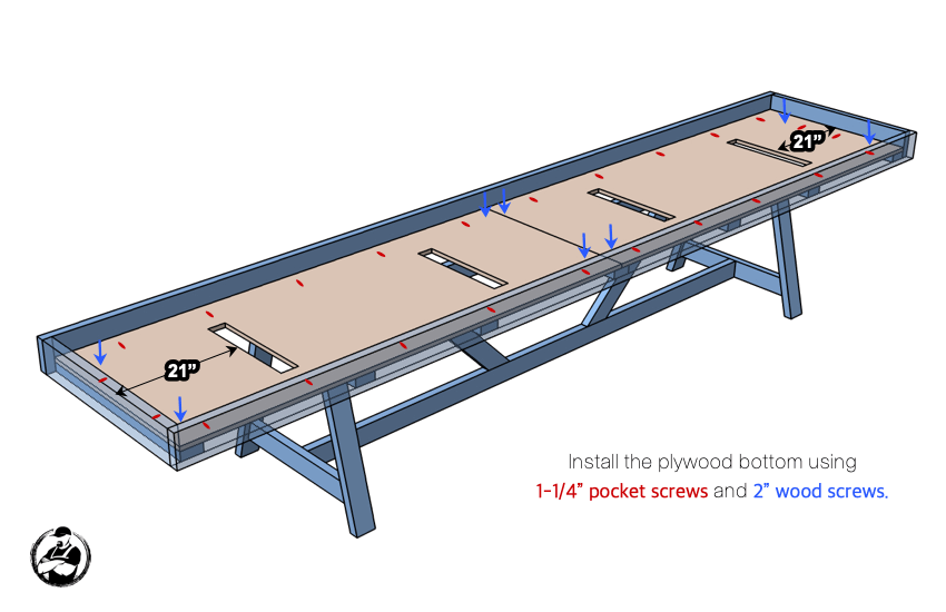 DIY Shuffleboard Table Plans Step 4