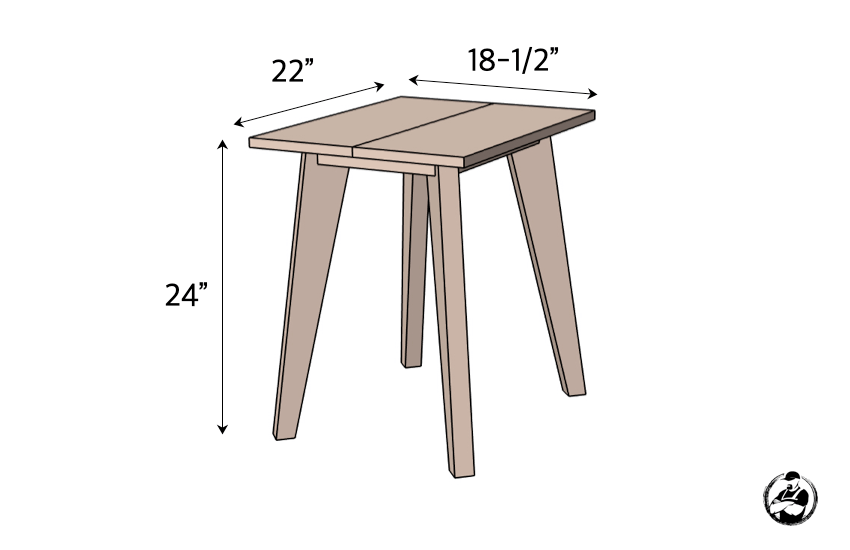 DIY Side Table Plans Dimensions