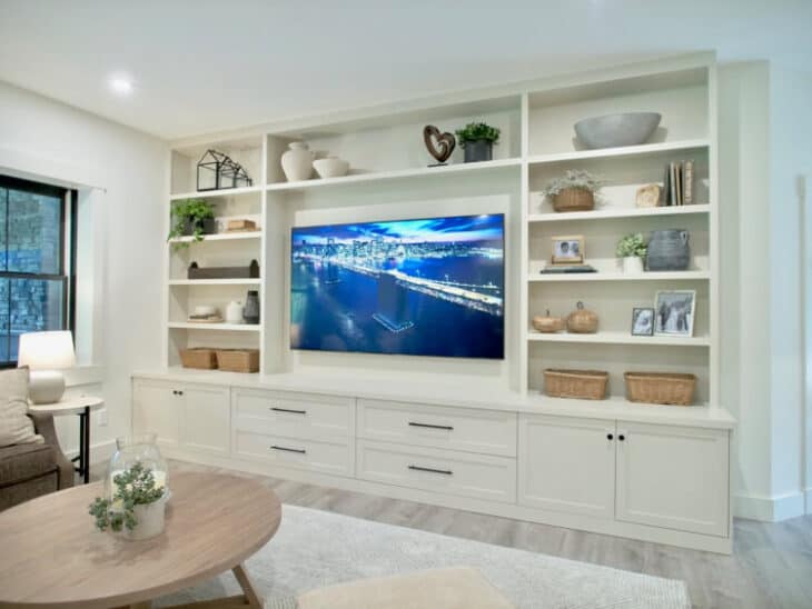 DIY Built In Entertainment Center Plans Rogue Engineer 1