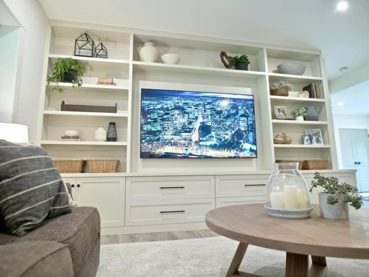 Built in entertainment deals wall