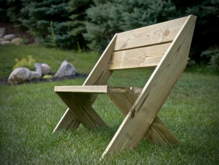 DIY 2x6 Outdoor Bench w/ Back Plans » Free Plans