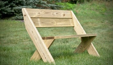 DIY Outdoor Bench with Back Plans Rogue Engineer 2