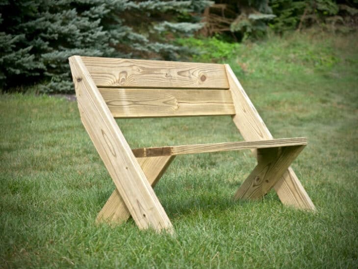 Diy 2x6 Outdoor Bench W Back Plans, Outdoor Wooden Bench With Back Plans