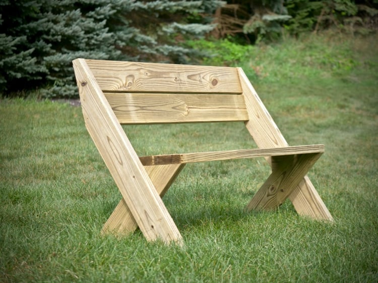 Diy 2x6 Outdoor Bench W Back Plans, Wooden Porch Bench Plans