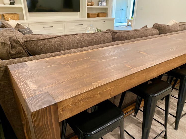 Sofa Table, Wood Sofa Table, Sofa Table Bar, Couch Table, Behind the Couch  Table, Behind Sofa Table, Bar Top Table, Living Room Bar, Walnut -   Canada