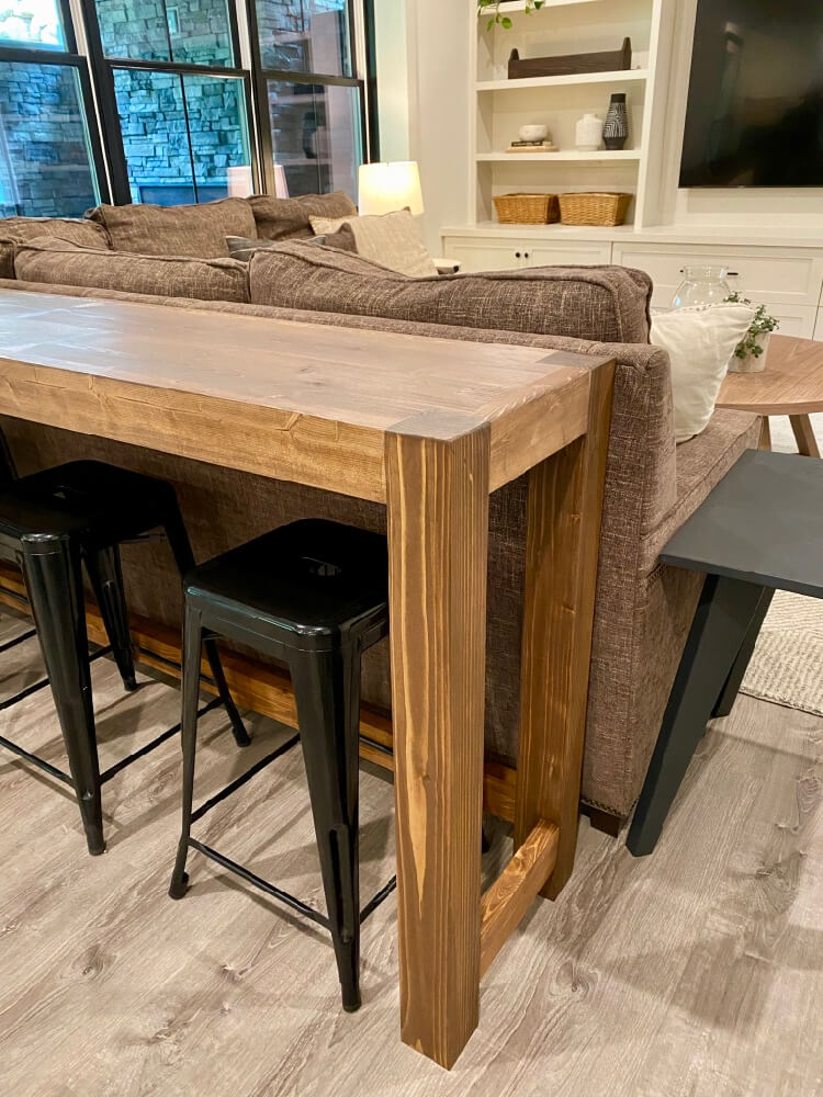 Sofa table discount desk with stools