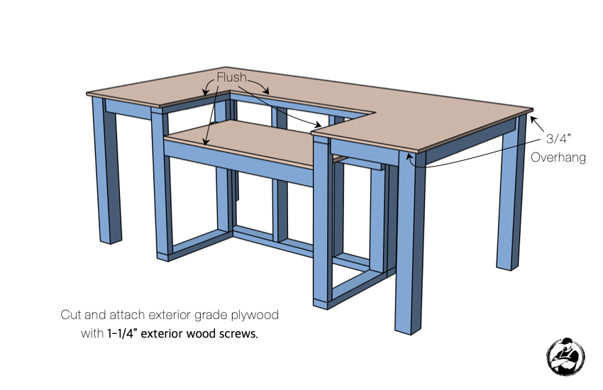 DIY Hibachi Grill Table Plans Step 4