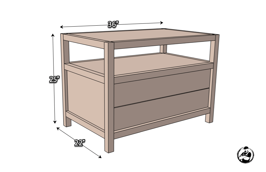 DIY Bedside Table Plans Dimensions