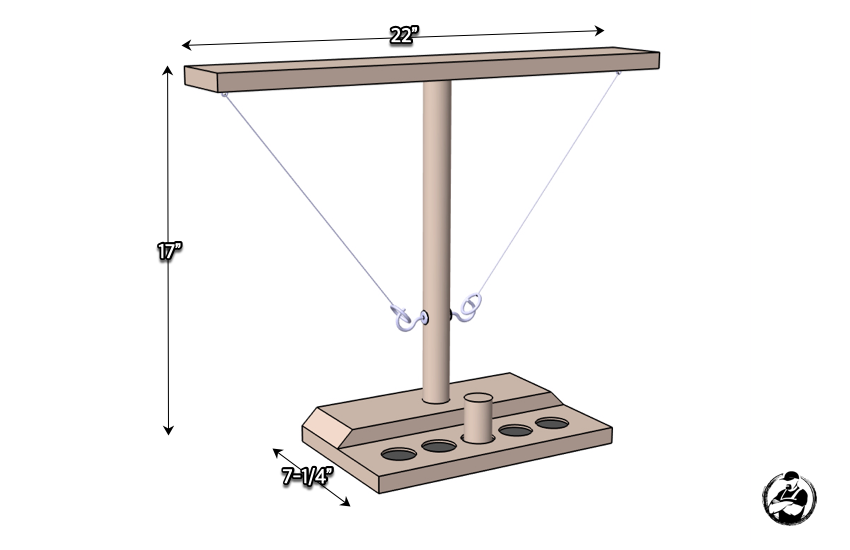 DIY Table Top Ring Toss Game Plans Dimensions