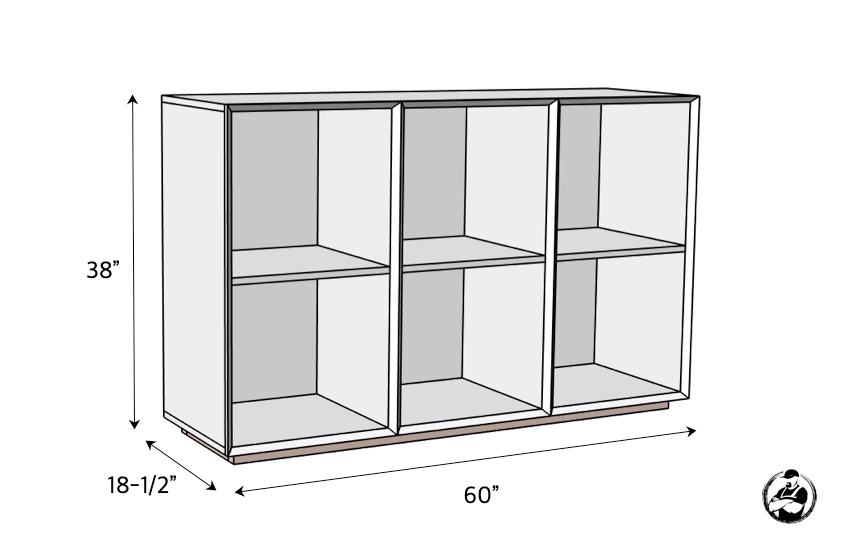 DIY Storage Unit with Beveled Edge Dimensions