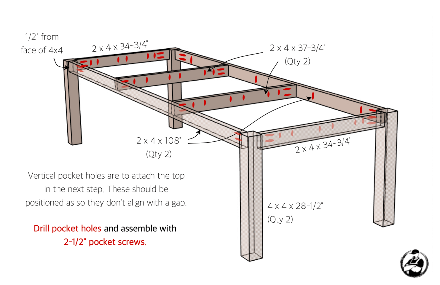 Easy 10 Person Outdoor Table » Rogue Engineer