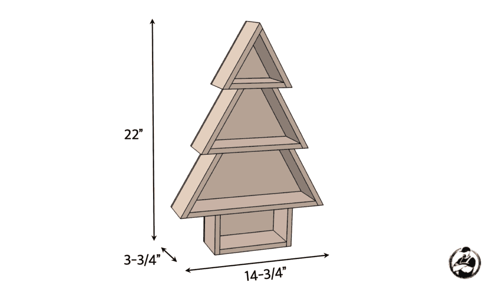 DIY Christmas Tree Shelf Plans Dimensions