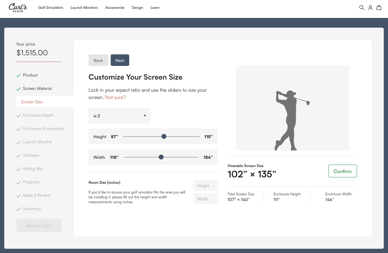 Carl's Place Build Your Own Golf Sim