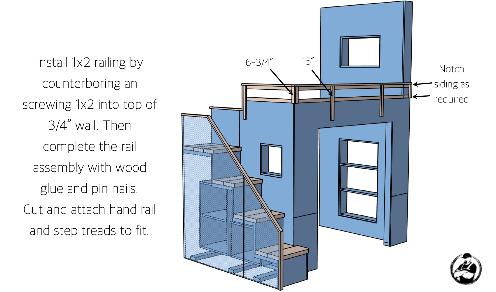 DIY Built In Loft Bed Plans Step 13