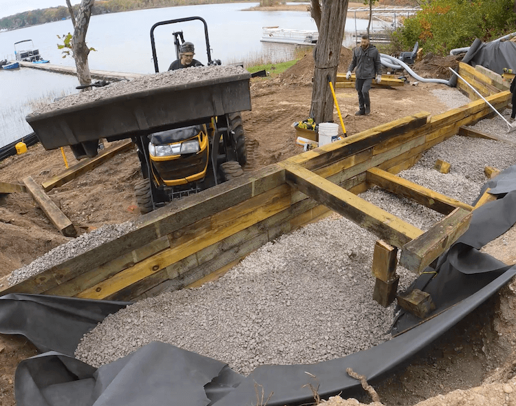 How to Build a Timber Retaining Wall Step 10