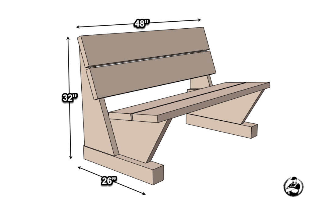 DIY Outdoor Bench Plans Dimensions