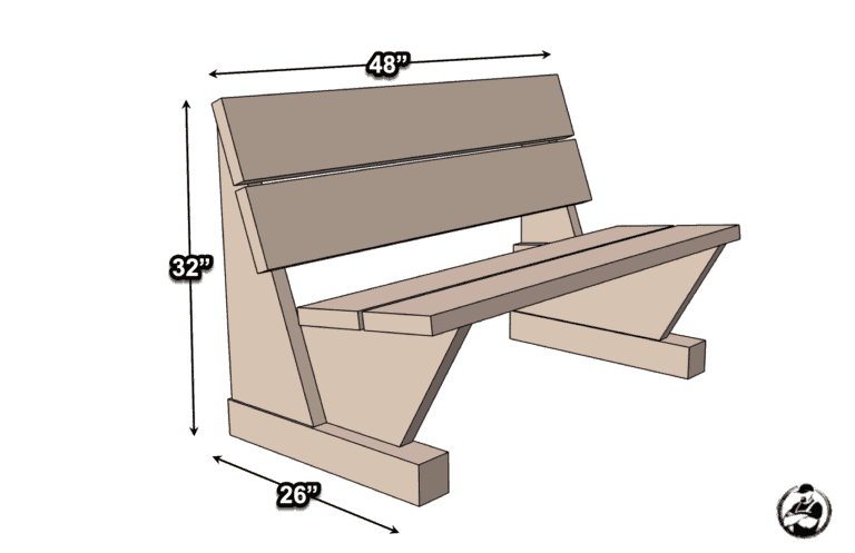 Easy Outdoor Bench Plans | 2 Tools | 30mins | $65