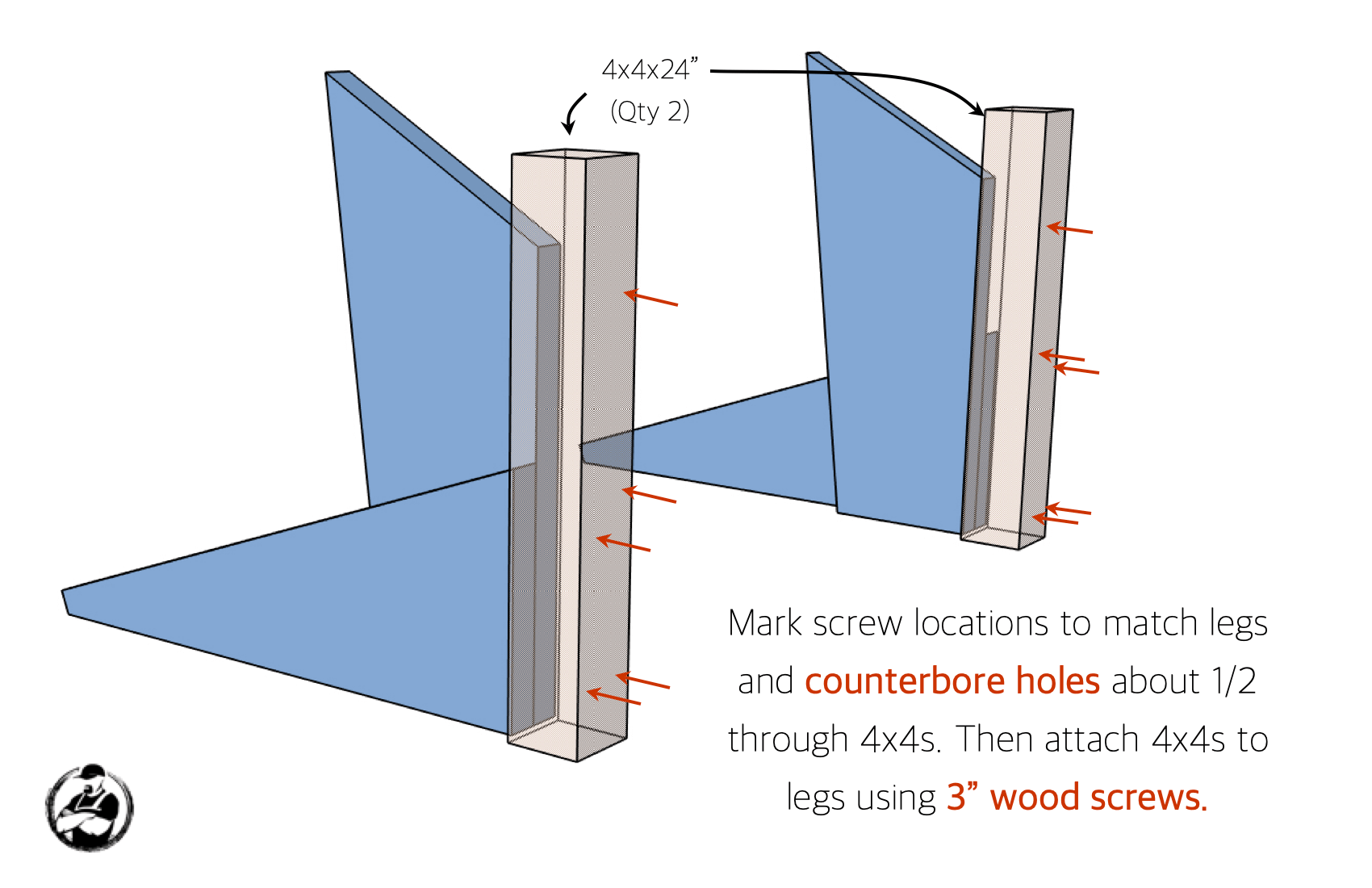 DIY Outdoor Bench Plans Step 3