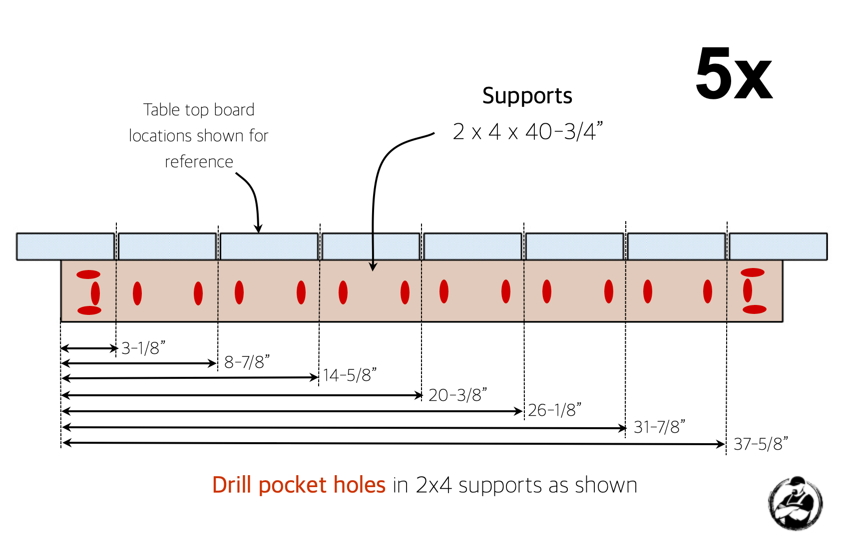 DIY Outdoor Table Plans Step 4
