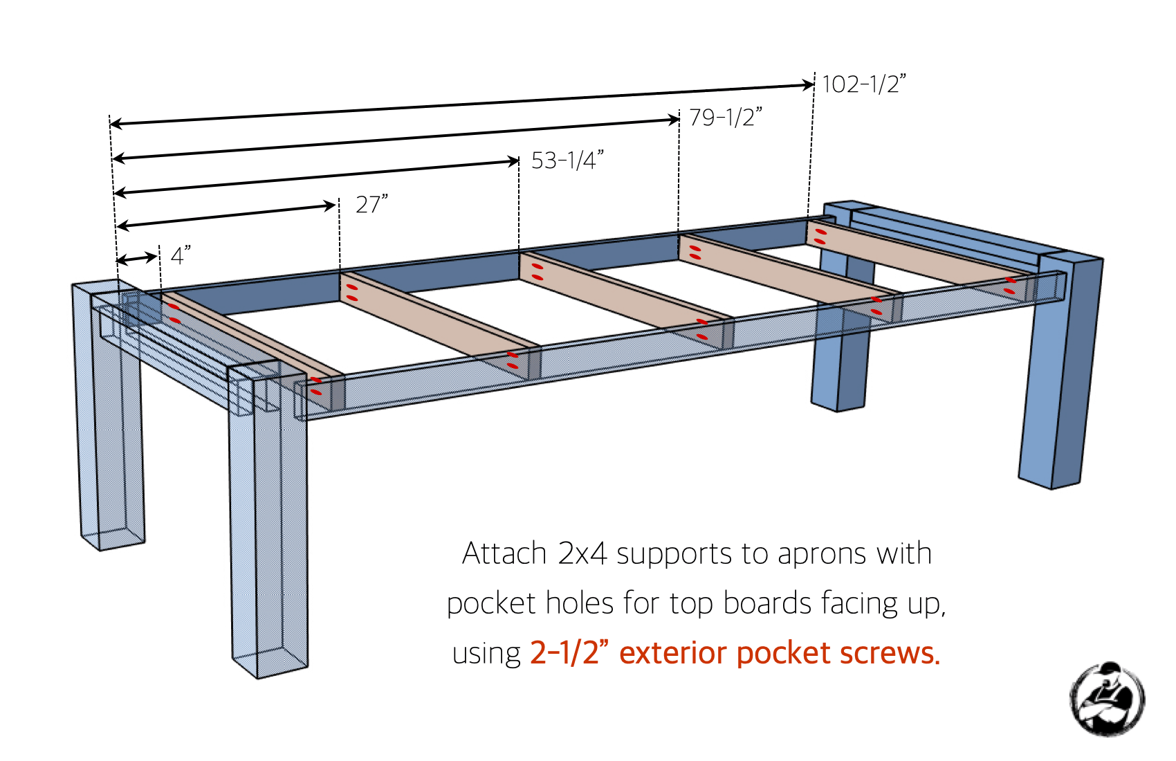DIY Outdoor Table Plans Step 5