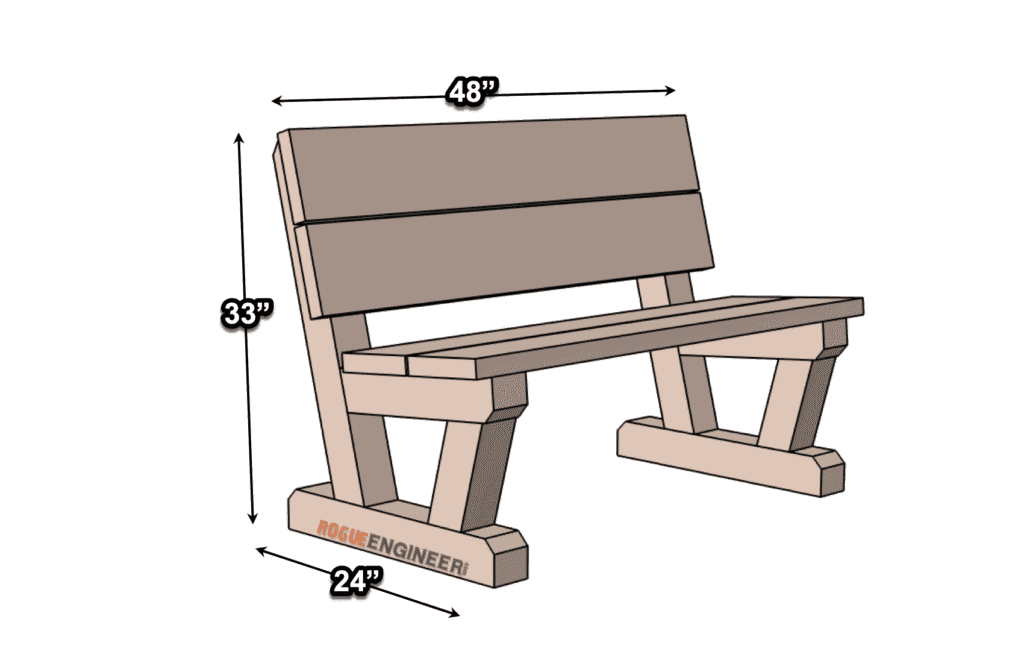 DIY Outdoor Bench Plans Dimensions