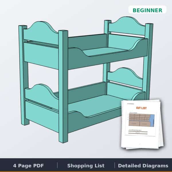 18 doll bunks cover