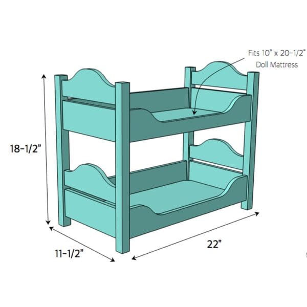 18 doll bunks dimensions