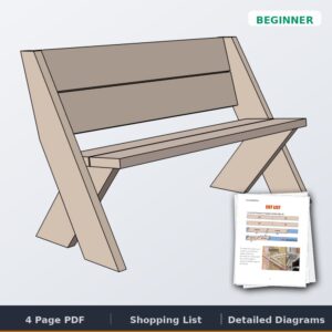 Outdoor Bench - 2x8s