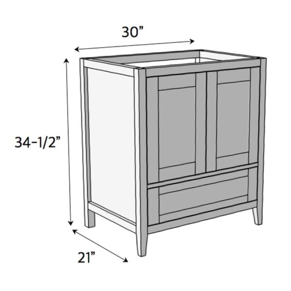 30in bathroom vanity dimensions