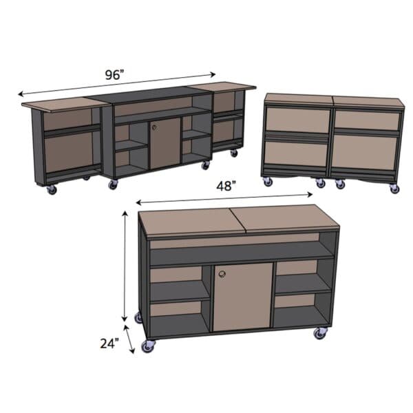 71 concealed extendable bar dimensions