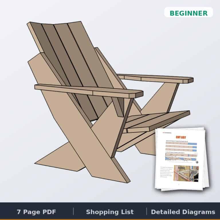 Adirondack Chair printable plan PDF cover