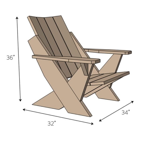 adirondack chair dimensions