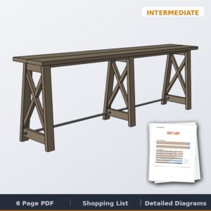 bar top console table cover
