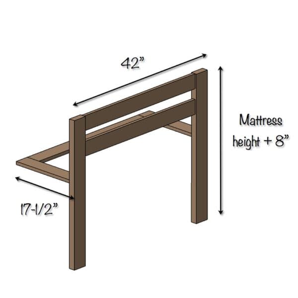 bed rail dimensions