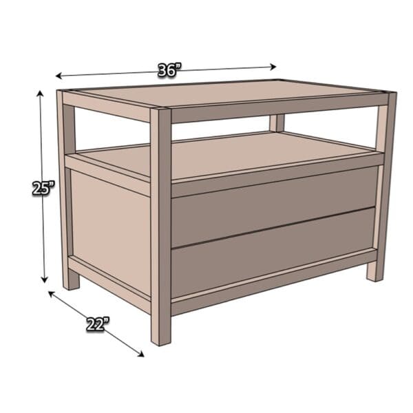 bedside table dimensions