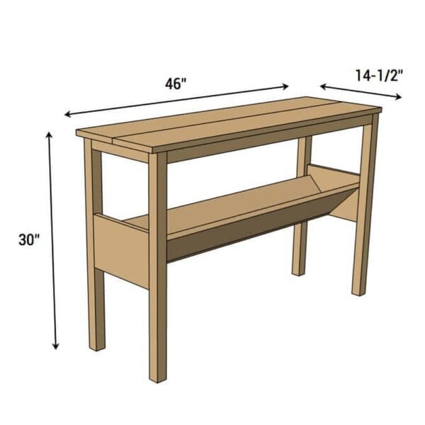 book console dimensions