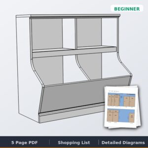 bookcase with toy storage cover