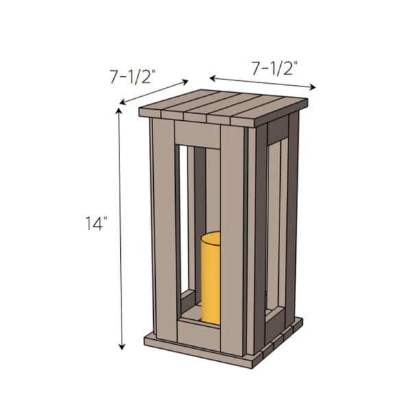 boxwood lantern dimensions