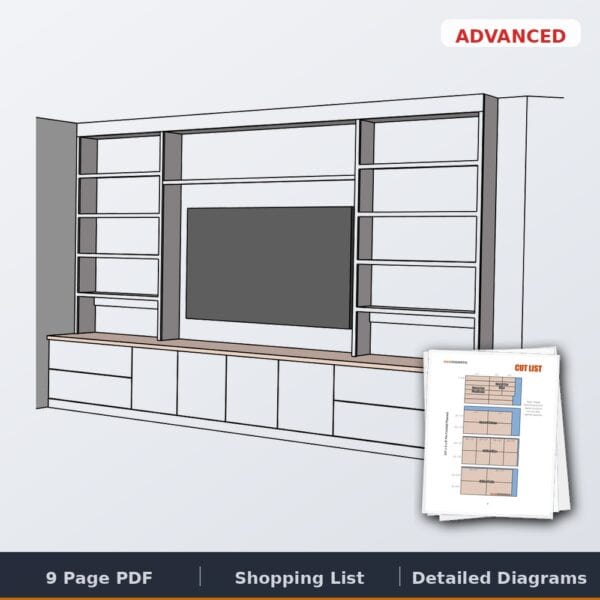 built in entertainment center cover