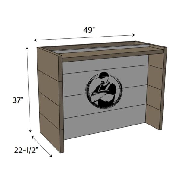 cocktail garden bar dimensions