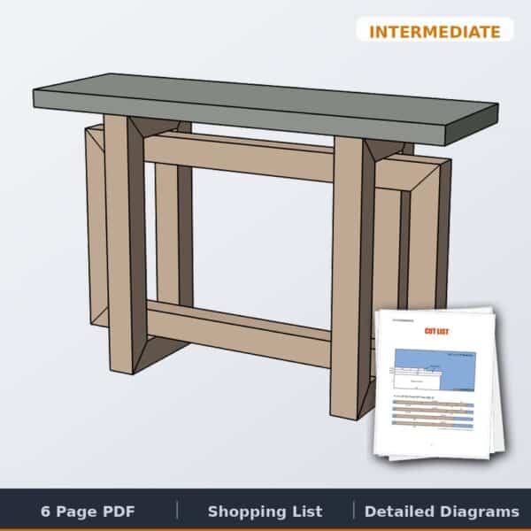 concrete top console cover