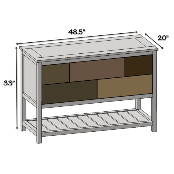 console table ana white dimensions