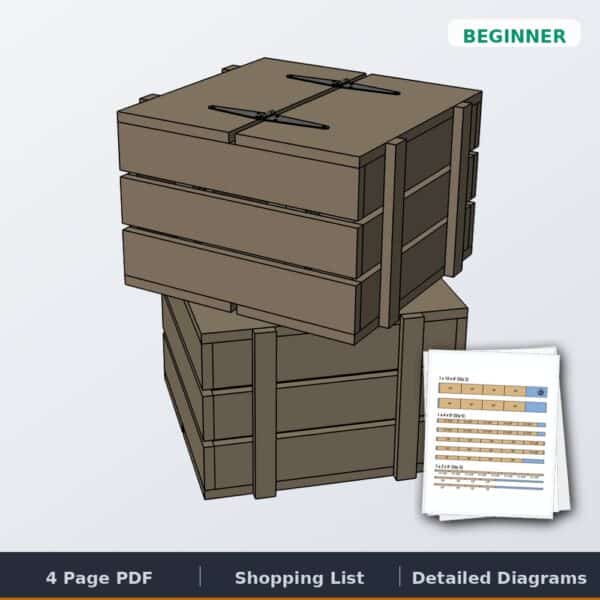 crate end table cover